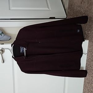 American Eagle Mens Small Burgandy Full Zip Sweater